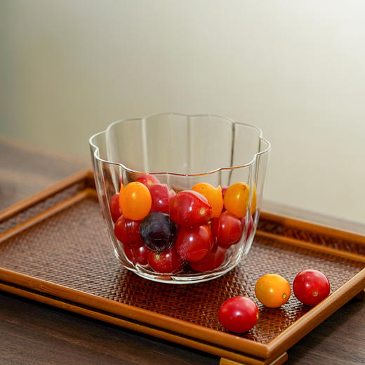 莲花瓣水洗 玻璃建水花型水盂废水缸茶道配件茶洗烟灰缸 商品图0