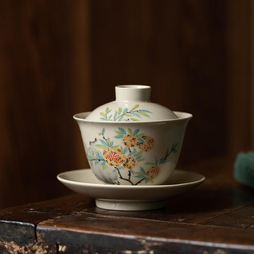 永利汇复古草木灰色釉陶瓷手抓盖碗茶杯单个家用功夫茶具泡茶碗 商品图4