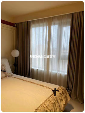 今天的卧室是幽兰拿铁🥤网购窗帘安全下车