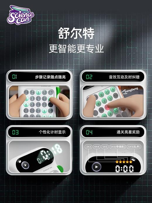 科学罐头舒尔特方格专注力注意力训练机器电子版6岁5以上益智玩具 商品图2