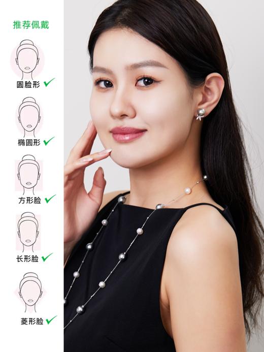 悦甄 雅叶-18k金铂金灰珍珠钻石耳夹 商品图1