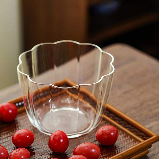 莲花瓣水洗 玻璃建水花型水盂废水缸茶道配件茶洗烟灰缸 商品图3