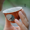 永利汇景德镇黛绿矾红开窗手绘蓝绿水菊杯花口杯小品茗杯主人杯 商品缩略图2