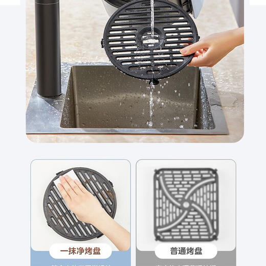 美的（Midea） 空气炸锅家用多功能智能全自动无油电炸锅薯条机一键操作预约定时自动控温【线下同型号】 MF-KZE5012 商品图4