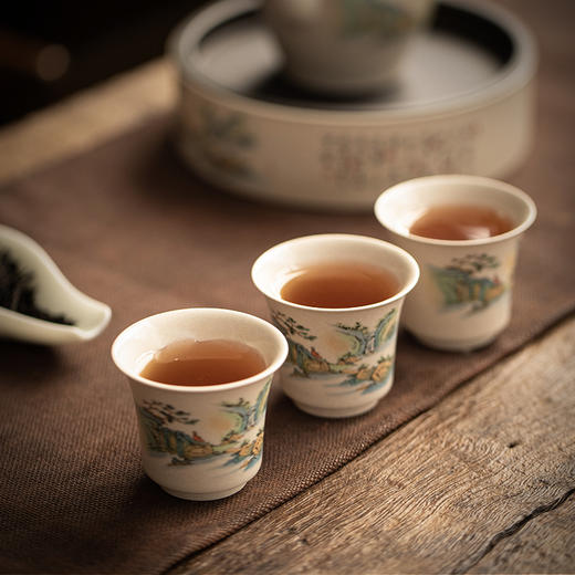 永利汇草木灰彩绘功夫茶杯复古中式杯子家用主人杯单杯女品茗杯陶瓷日式 商品图3