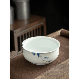 永利汇茶洗陶瓷大号水盂白色日式家用茶盂禅意功夫茶杯洗水洗