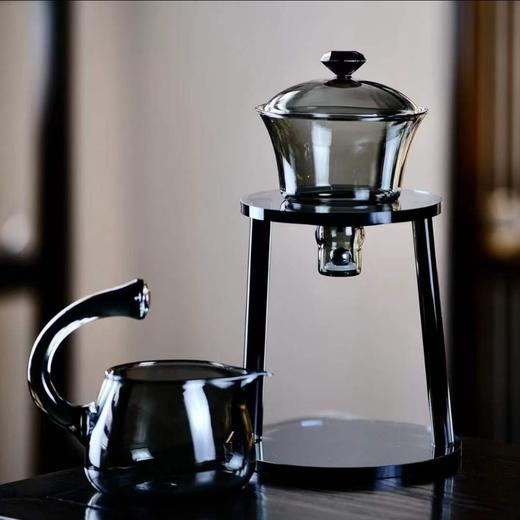 永利汇耐热玻璃自动泡茶器懒人茶具磁吸盖碗公道杯分茶套装网红 商品图0