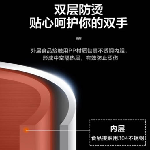 美的（Midea）电水壶304家用烧水壶1.5L电热水壶双层防烫一体式无缝 MK-HJ1522 商品图2