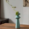 永利汇青瓷禅意现代简约创意扁形台面小花瓶茶室客厅茶柜装饰品 商品缩略图0