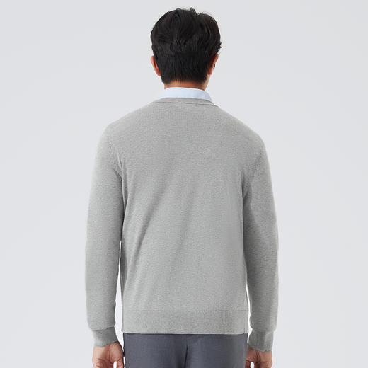 十如仕圆领可机洗针织混纺美利奴羊毛衫-FS01-01 商品图6