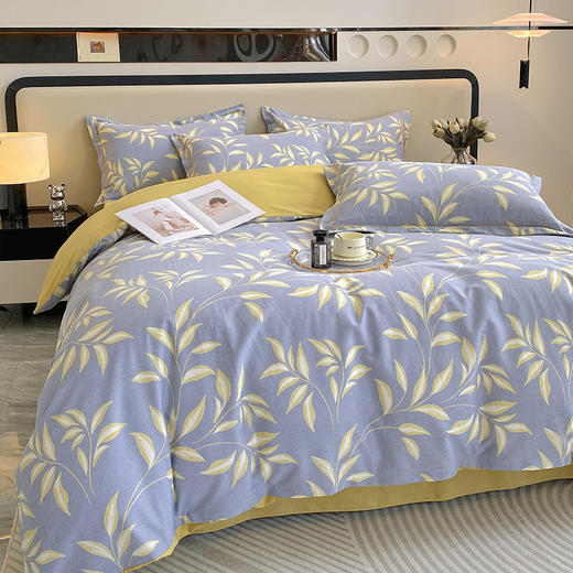 【紫韵家纺】“风中倩影”全棉加厚四件套/ZY-TG1660 商品图1