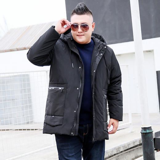 【2天发货】【超大码】【新款DYH】大依优型大码白鸭绒羽绒服加肥加大休闲胖子大码男休闲宽松上衣肥佬冬季外套 商品图1