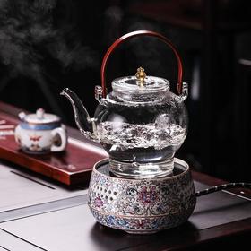 永利汇禾器蒸煮茶壶玻璃纯手工高鹏硅加厚耐高温煮水壶家用煮茶器