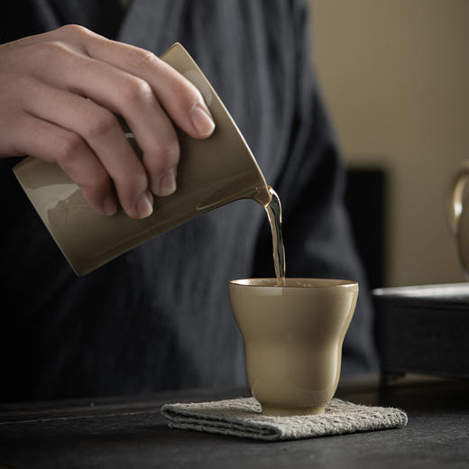 永利汇 中式纯色功夫茶杯定窑黄陶瓷茶杯茶具套装小号品茗杯越窑 商品图1