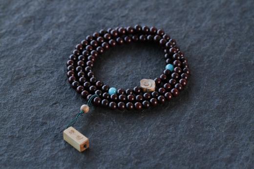 XYZT0069°佛家六度 印度小叶紫檀手串·0.6*108 商品图0