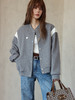 SOMESOWE 皮革拼接刺绣羊毛毛呢廓形棒球服外套S2306228[福利品] 商品缩略图3