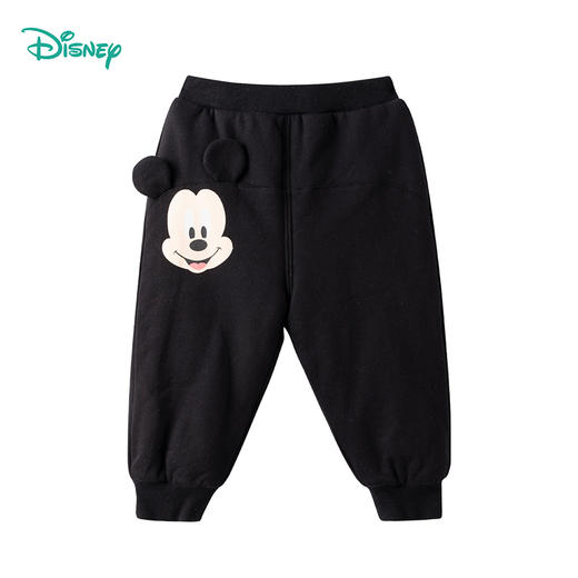 迪士尼童装秋冬季小童夹棉保暖长裤米奇唐老鸭休闲束脚裤234K1372 商品图4