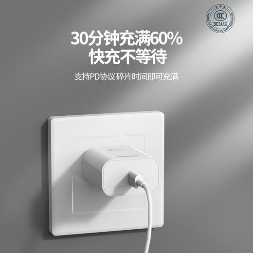 声顿B27  3c认证国标氮化镓充电器pD苹果快充  35W苹果充电头 商品图2
