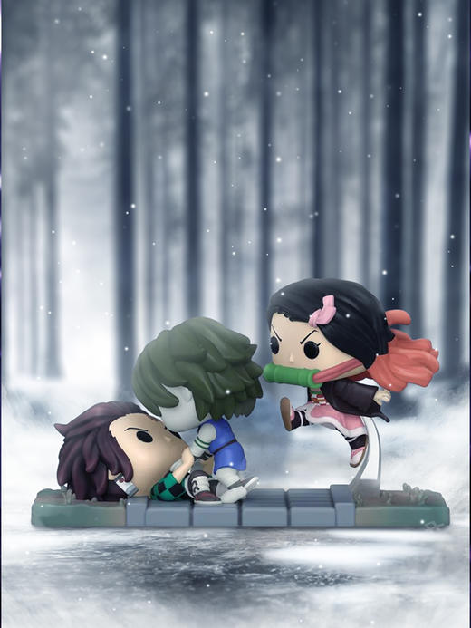 Funko POP  Moments Demon Slayer Tanjiro & Nezuko vs. Te日漫 鬼灭之刃场景灶门炭治郎与灶门弥豆子 vs 佛堂鬼手办 73984 商品图2