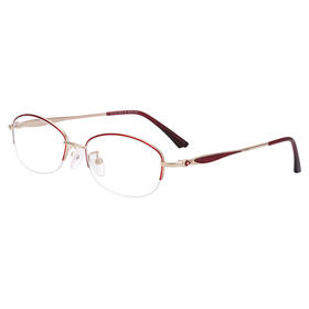 普莱斯老花镜PJ30016  冻龄女士半框成品老花镜 合金+板材  单色可选