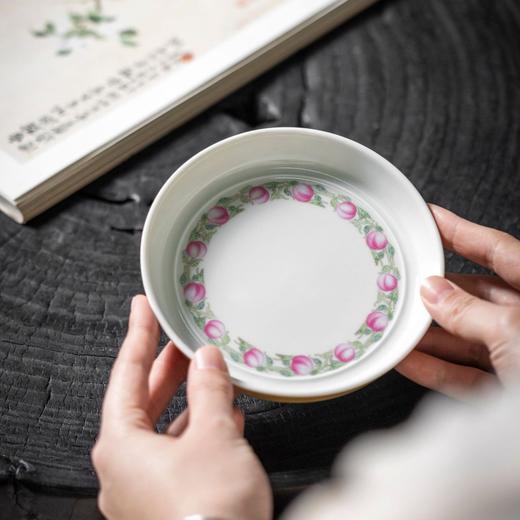 永利汇｜仿古蝶恋花干泡盘茶盘壶承13.5cm 实用茶具底托养壶多色 商品图1