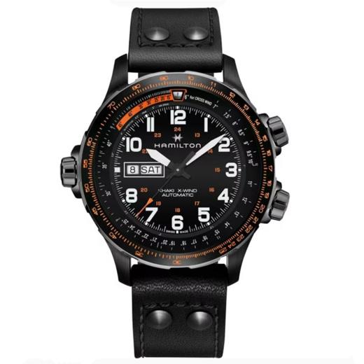 汉米尔顿 Hamilton 卡其航空系列超越风速双历自动机械表 H77785733 商品图0