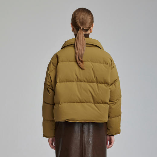 NR013斯尔丽2023冬季新款宽松显瘦短款小个子立领减龄保暖白鸭绒羽绒服 商品图1