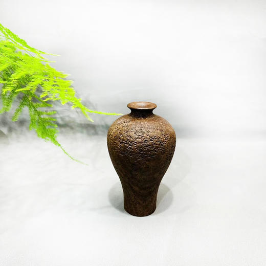 复古小梅瓶°黑檀花插 商品图2