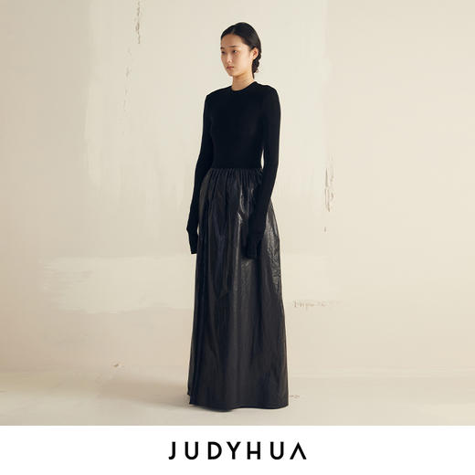 JUDYHUA 材质拼接蓬松感连衣裙 商品图1