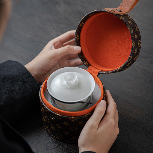 永利汇冰种玉瓷旅行茶具套装白瓷快客杯夫泡茶薄胎高档茶杯便携 商品图3