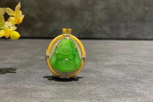 【御珠宫坊】金镶碧玉弥勒佛吊坠 商品图3