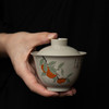 永利汇复古草木灰色釉陶瓷手抓盖碗茶杯单个家用功夫茶具泡茶碗 商品缩略图1