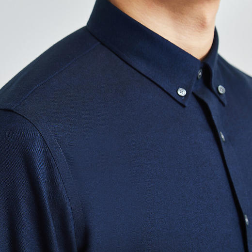 十如仕纽扣领免烫法兰绒长袖衬衫-SS01-02 商品图5