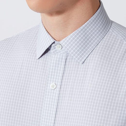 十如仕100%新疆长绒棉免烫府绸花色正装长袖衬衫-301-04 商品图5