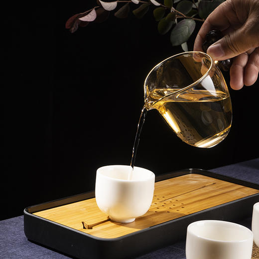 永利汇玻璃公道杯耐热防烫公璃一体分茶器手工日式功夫貔貅公杯 商品图3