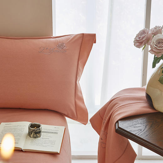 【紫韵家纺】“倾城之恋”全棉阳绒床饰套件（粉）/ZY-TG1662 商品图7