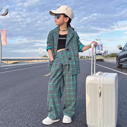 裁缝学苑TS16女童西装直筒裤套装纸样儿童中大童两件套版型图 商品图3