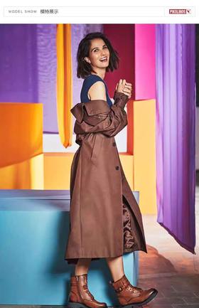 Pikolinos派高雁23冬季牛皮圆头粗跟系带英伦马丁靴