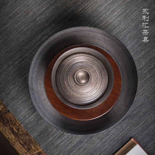 永利汇日式复古茶承壶承粗陶瓷干泡台托盘分茶盘垫茶点果盘功夫茶具茶盘 商品图2