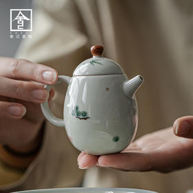 永利汇秘青复古茶壶手工陶瓷龙旦壶釉下彩手绘单壶带过滤功夫茶