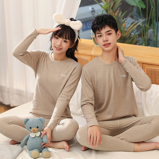 【多场景，一衣多穿！】青少年羊毛蚕丝打底保暖内衣套装，松紧裤腰宽松不勒肚，儿童秋衣秋裤睡衣男女童冬家居服，一套解决N种需求 商品图6