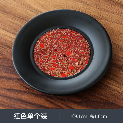 永利汇仿大漆电木茶托杯垫功夫茶具配件茶道零配日式茶杯垫茶垫 商品图3