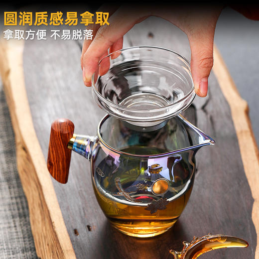 永利汇耐热玻璃茶滤公道杯不锈钢茶漏网托功夫茶具配件过滤网 商品图4