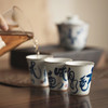永利汇手工描银杯个人日式青花薄胎品茗杯单个茶道杯子功夫茶具 商品缩略图3