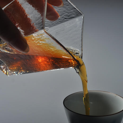 永利汇四方锤目纹耐热玻璃公道杯公杯小号茶海分茶器功夫茶具配件 商品图1