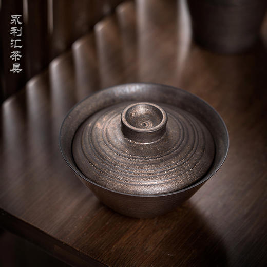永利汇三才盖碗单个日式泡茶碗大号柴窑功夫茶具景德镇陶瓷手工 商品图1
