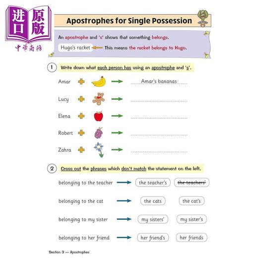 【中商原版】英国原版CGP教辅 New KS2 English Year 3 Punctuation Targeted Question Book 英语3年级标点符号针对性问题书 商品图3