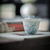 永利汇青己玉泥白瓷手绘青花盖碗功夫茶具釉下彩家用泡茶玉兰花纯手工 商品缩略图3