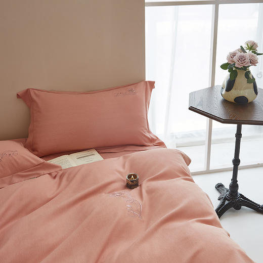【紫韵家纺】“倾城之恋”全棉阳绒床饰套件（粉）/ZY-TG1662 商品图2