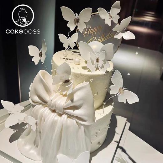 【私人订制】唯美蝴蝶系列  动物奶油生日聚会蛋糕   北京同城配送 商品图1